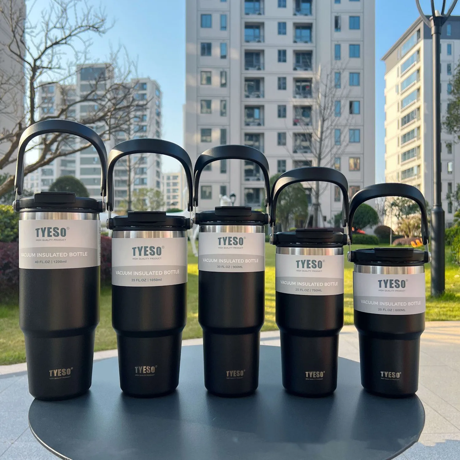 1050/1200ML Tyeso Coffee Cup Stainless Steel Water Bottle Car Travel Mug Vacuum Flask Cold And Hot Double-layer Insulated Cup