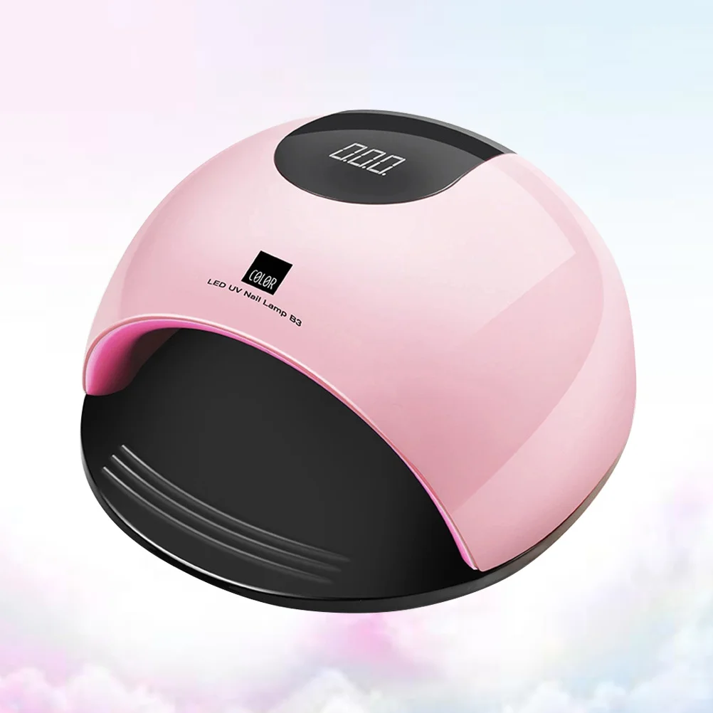 Lampe à ongles UV LED 80W, sèche-linge, 4 réglages de minuterie, vernis cuit rose, capteur automatique, écran LCD, vernis Gel, durcissement des ongles