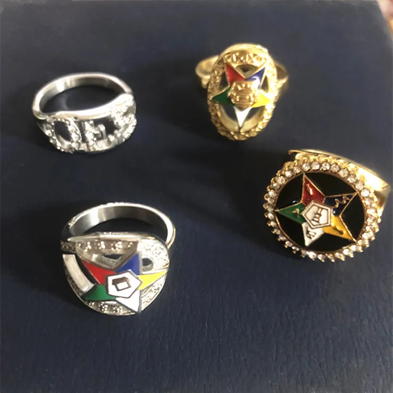 خاتم مينا شرقي ، مجوهرات ماسونية مجوفة من حجر الراين ، زخرفة الهدايا ، دروب ، الموضة ، انخفاض الشحن ، الفولاذ #2