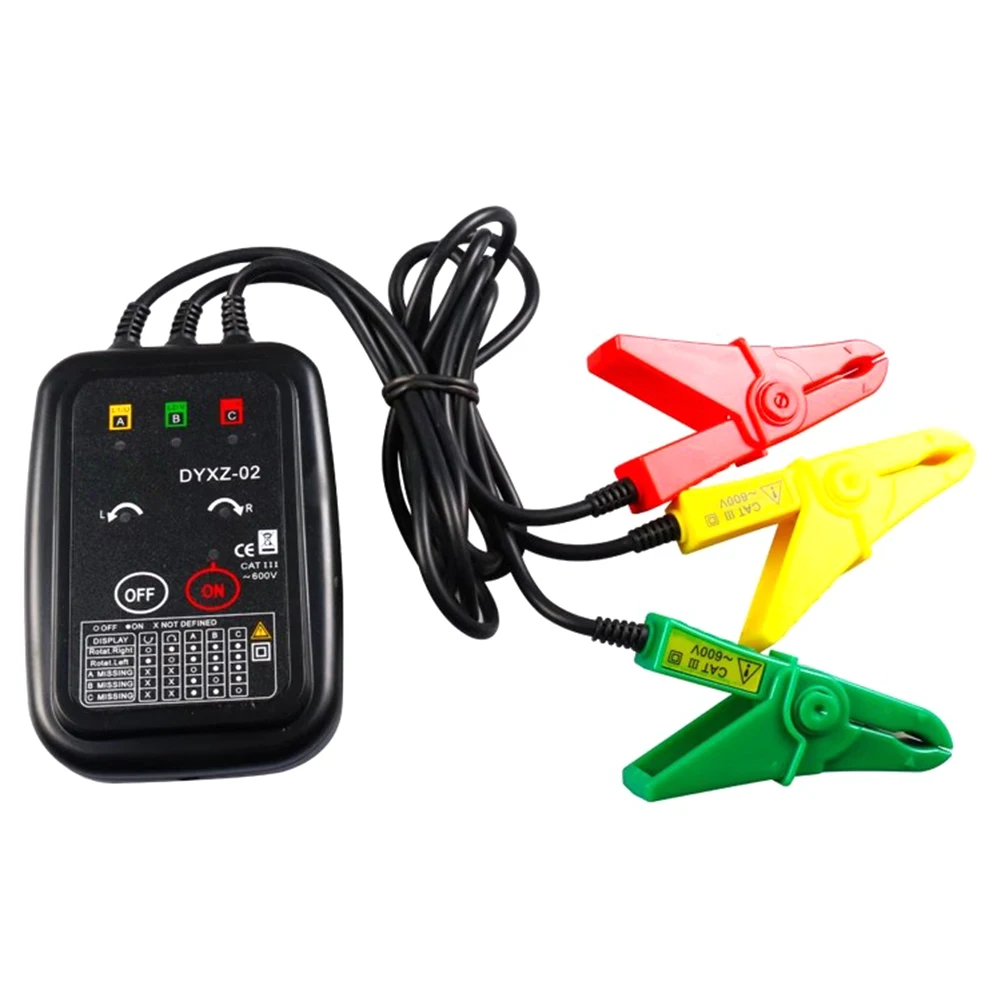 

LED Indicator Detector Meter Tester Detection Non Contact Phase Rotation Tester Static Induction Voltage Clips