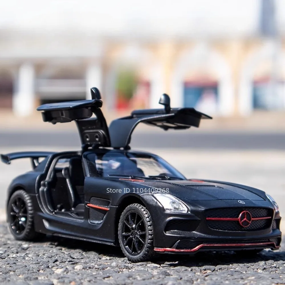 Schaal 1:32 SLS S400L Speelgoed Sportwagen Model Diecast Legering Simulatie Modellen Geluid Licht Trek Voertuigen Collectie Kids Geschenken