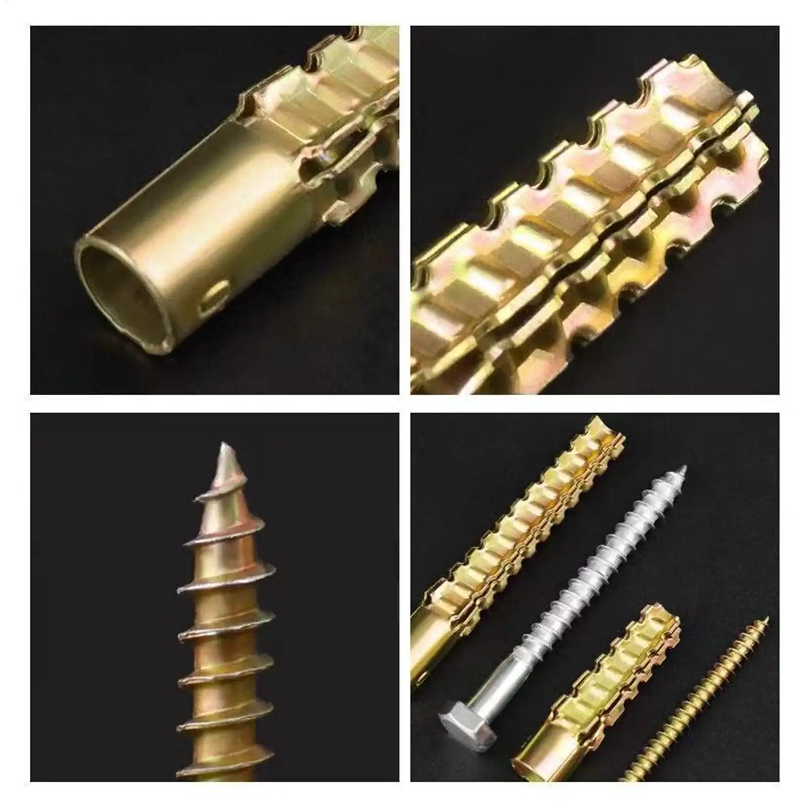 6*14mm Door Hinge Thread Repair Screws Short Expansion Wall Anchors Stripped Thread Repair Fixer Steel Self Tapping Screws