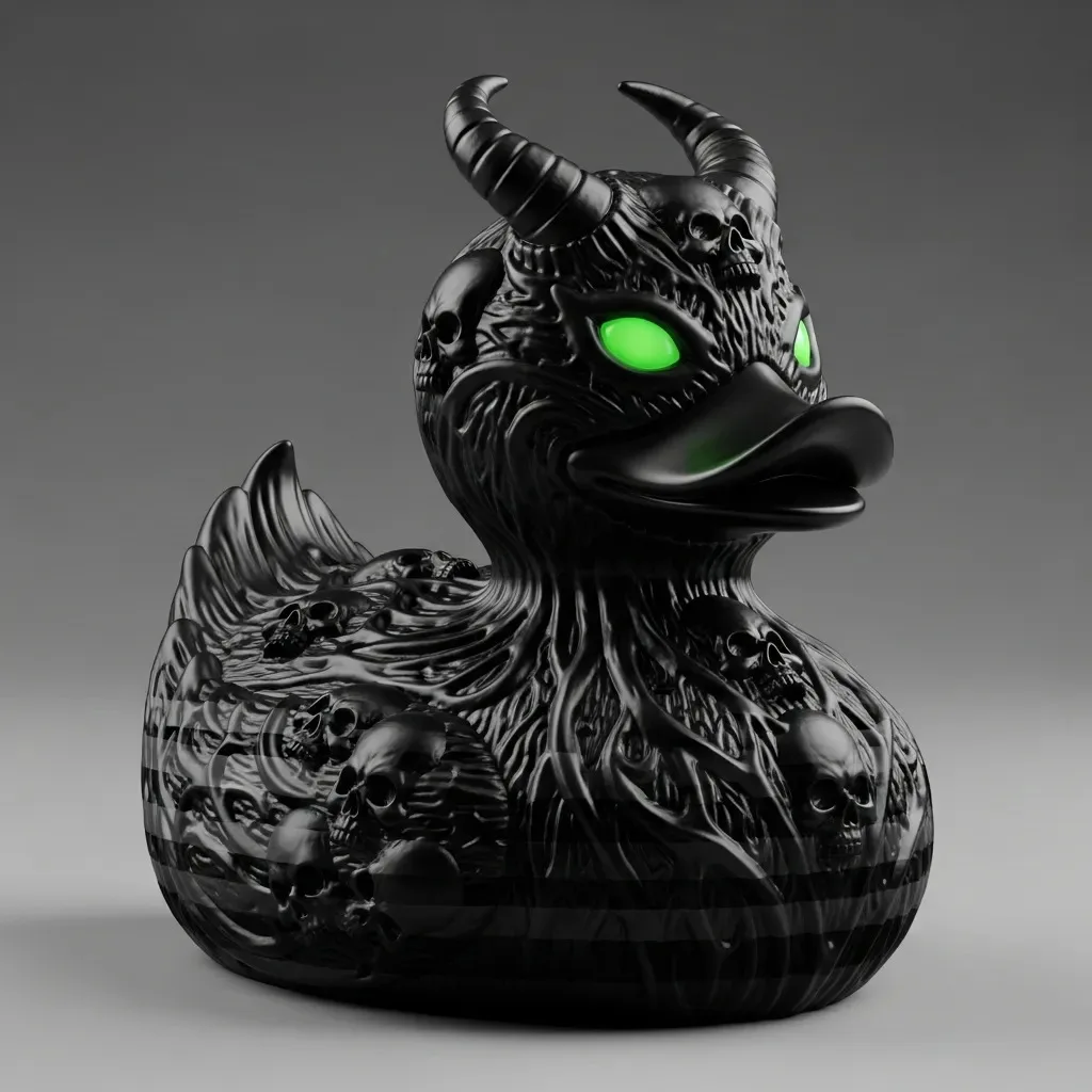 Devil Skull Duck Decoration Creative duck desktop resin craft ornament home decoration m55