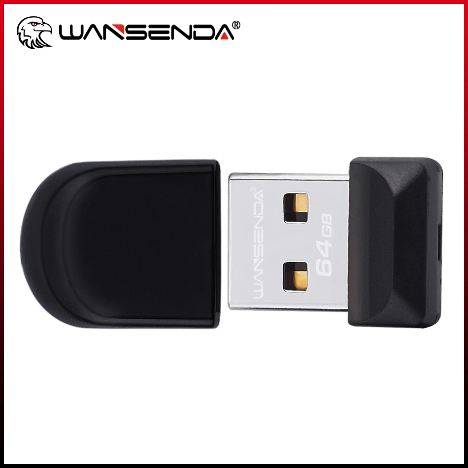 WANSENDA Super Mini USB Flash Drive Waterproof Pen Drive 64GB USB Memory Stick 2.0 Pendrive 8GB 16GB 32GB Flash Stick