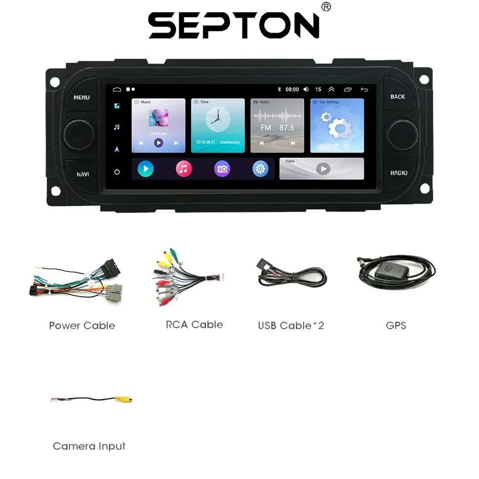 SEPTON Araba Radyo Ses Stereo JEEP Grand Cherokee Liberty Wrangler Chrysler 2002-2006 Navi Autoradio Araba Ekran Android Otomatik