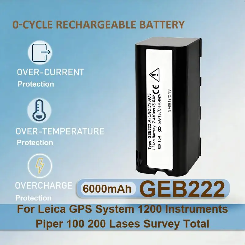 Battery For Leica TPS TC GS SR Total Station GPS System 1200 Instruments Piper 100 200 Lases Survey
