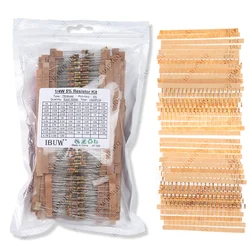 1500PCS 1/4W Carbon Film Resistors Assorted kit 75Values (1 ohm~ 10M ohm) Resistance 5% Tolerance Resistor Pack