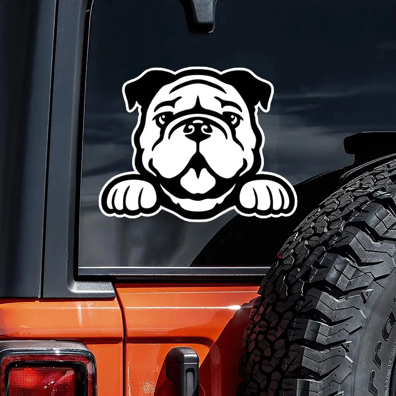 CK21129# 18x14cm Bulldog Car Sticker Waterproof Auto Decors for Bumper Car Van Truck Motorcycle Helmet ToolBox Door PC Boat