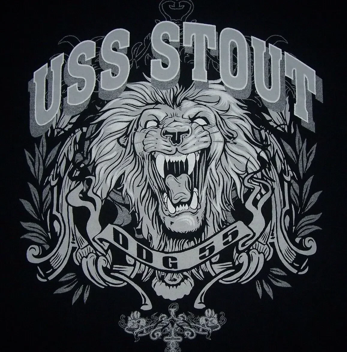 Vintage USS Stout DDG 55 Destroyer T-Shirt 100% Cotton O-Neck Summer Short Sleeve Casual Mens T-shirt Size S-3XL