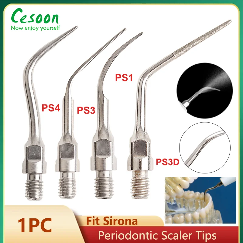 Насадки для стоматологического скалера, наконечники для ультразвукового удара, аксессуары для чистки зубов полости рта, периодическая эндодонтическая эндодонтическая эндодонтическая связь, адаптированная к Sirona PS1/3/4