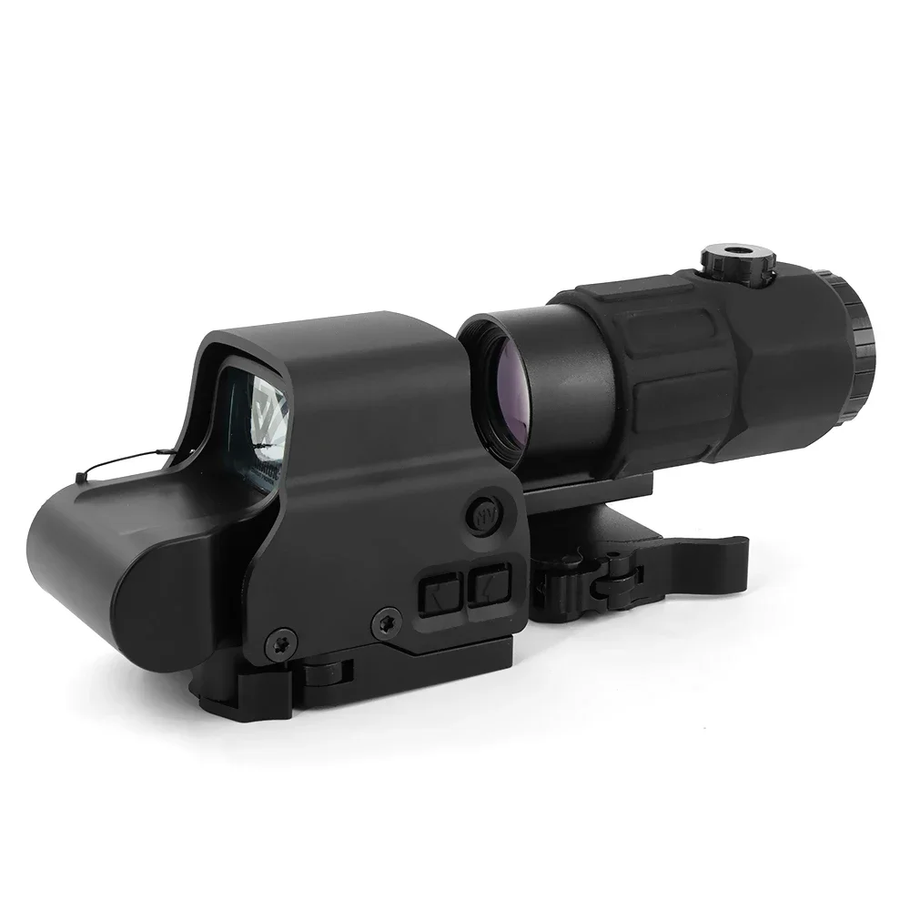 HolyWarrior S1 EXPS3-0 558 Holograhic and G45 5X Magnifier Hybrid Sight W/Original Marking Combo AR Accessories Hunting Airsoft