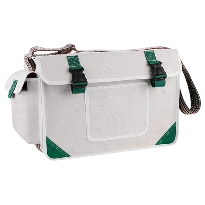 A2BE Canvas Tool Bag For Electricians With Multiple Pockets&Adjustable Shoulder Strap