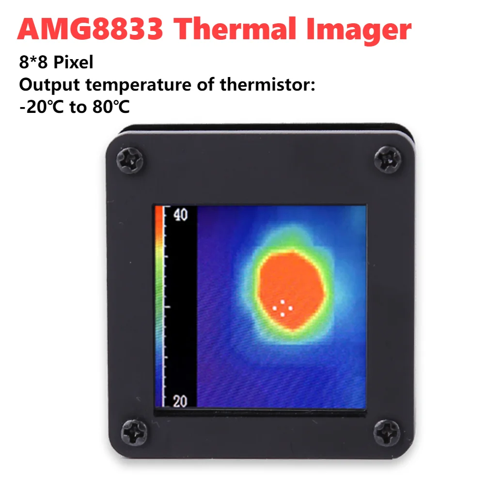 

AMG8833 Infrared Thermal Imager Digital Infrared Thermal Imaging Camera -20℃ to 80℃ Temperature Sensor 8*8 Pixel Infrared Imager