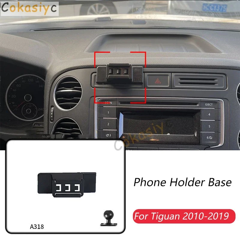 حامل هاتف السيارة قاعدة يتصاعد الخاصة ل Volkswagen Tiguan 2010-2019 منفذ الهواء الثابت قوس قاعدة الملحقات مع الكرة 17 مللي متر