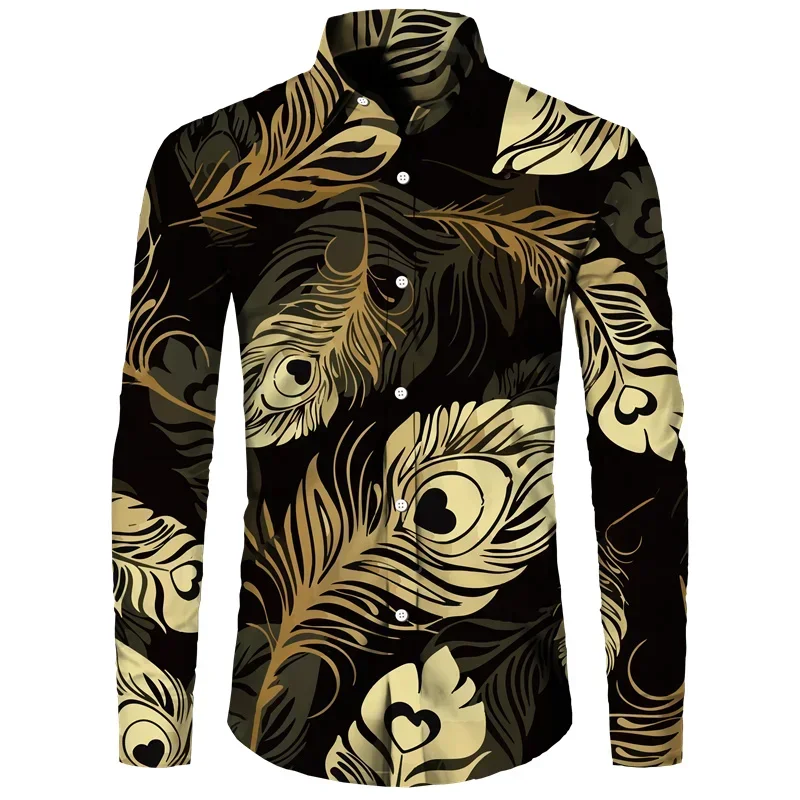 Shirt Men Lapel Shirt Elegant Comfortable Casual Outdoor Button New Designer Design Hot Sale European Size 6XL