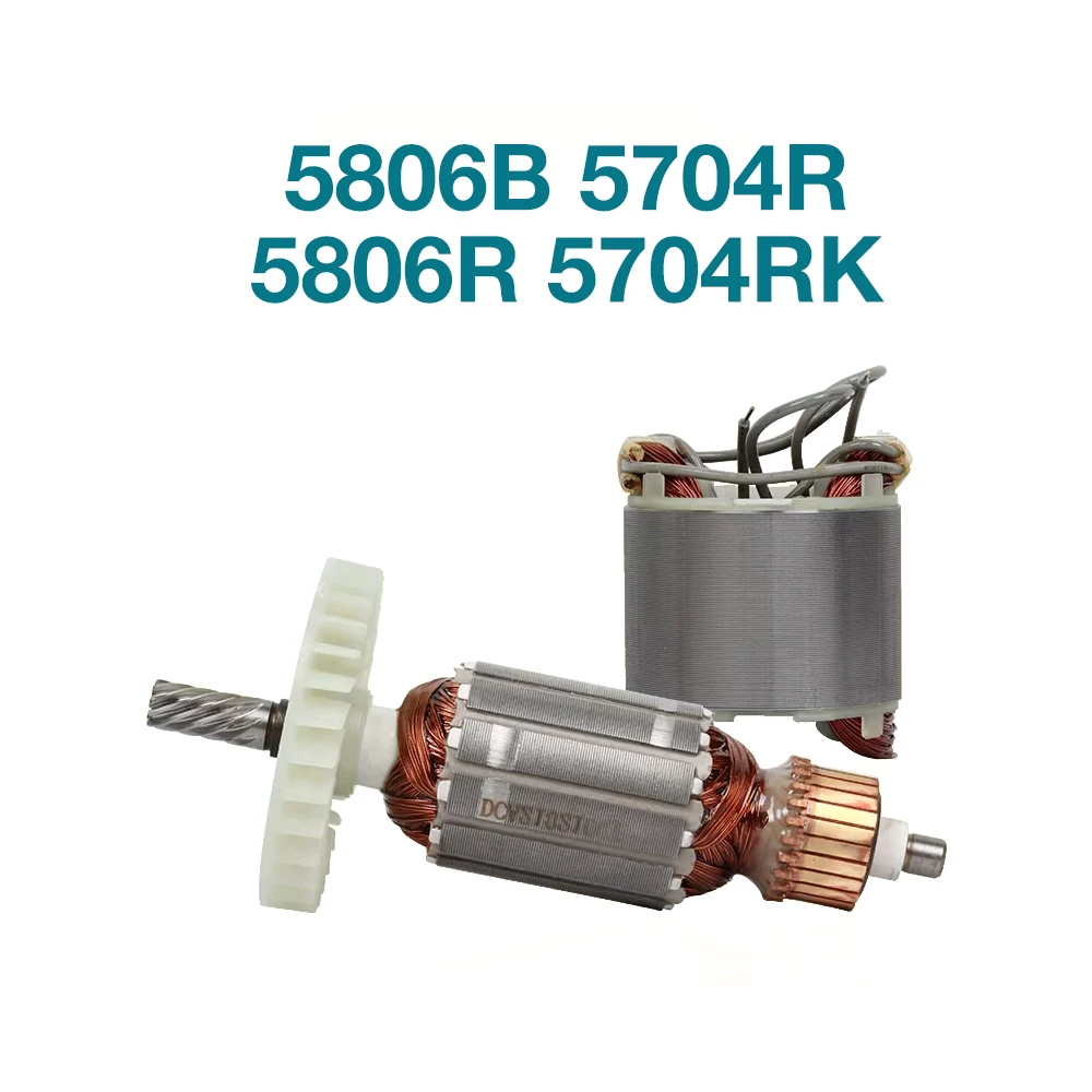 AC220-240V Armature for Makita 5806B 5704R 5806R 5704RK Rotor Anchor Stator Coil Circular Saw Tools Accessories Replacements