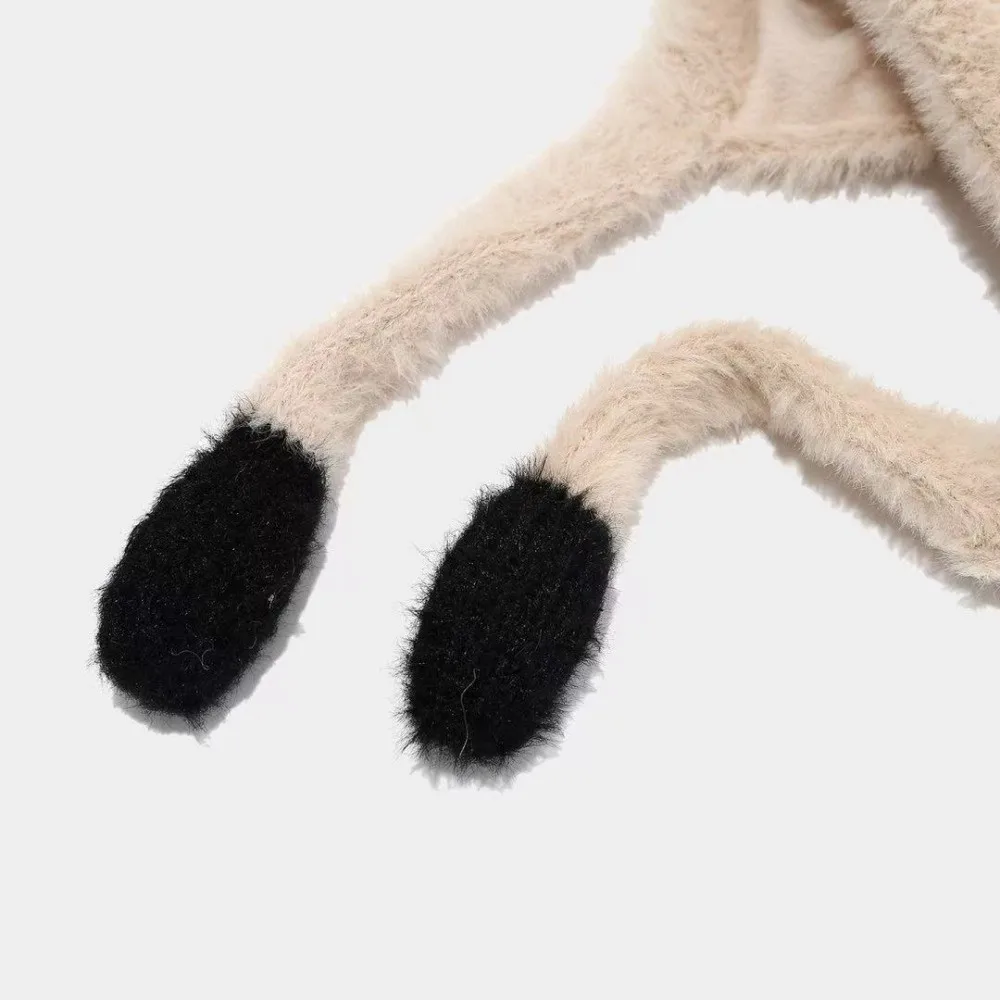 

New Cute Cartoon Balaclava Hat Cold Proof Warm Pullover Hats Windproof Thickned Ear Protection Cap Children