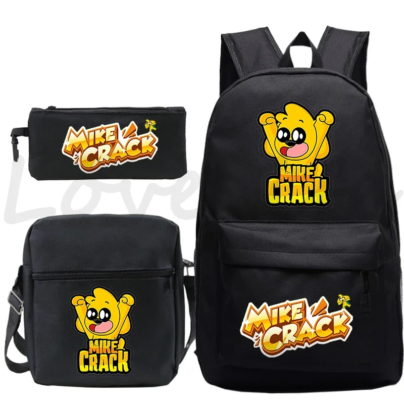 Рюкзак Mikecrack с героями мультфильмов, 3 шт./компл., рюкзак на молнии для мальчиков и девочек, школьные сумки, рюкзак в стиле аниме, детская сумка для книг, дорожная сумка Mochila