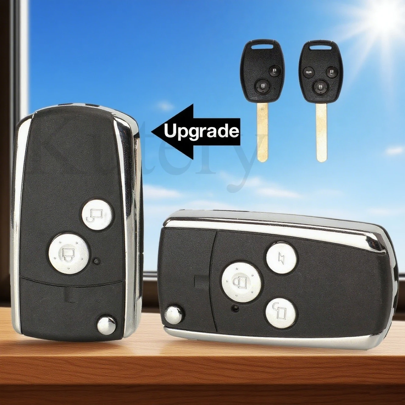 

Jingyuqin 2/3 кнопки модифицированный складной смарт-пульт дистанционного ключа автомобиля чехол FOB для Honda Accord Crv Civic Odyssey Pilot замена