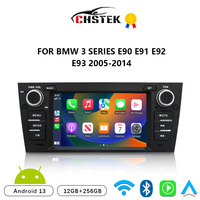 CHSTEK Car Radio Android 13 Carplay For BMW 3 Series E90 E91 E92 E93 2005-2014 Multimedia Navigation Bluetooth WIFI 4G 12+256G