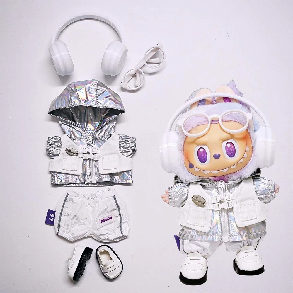 

Windbreaker Overalls Suit For 15/17cm Ropa Labubu Sports Style Series Lovely Outfit Doll Clothes