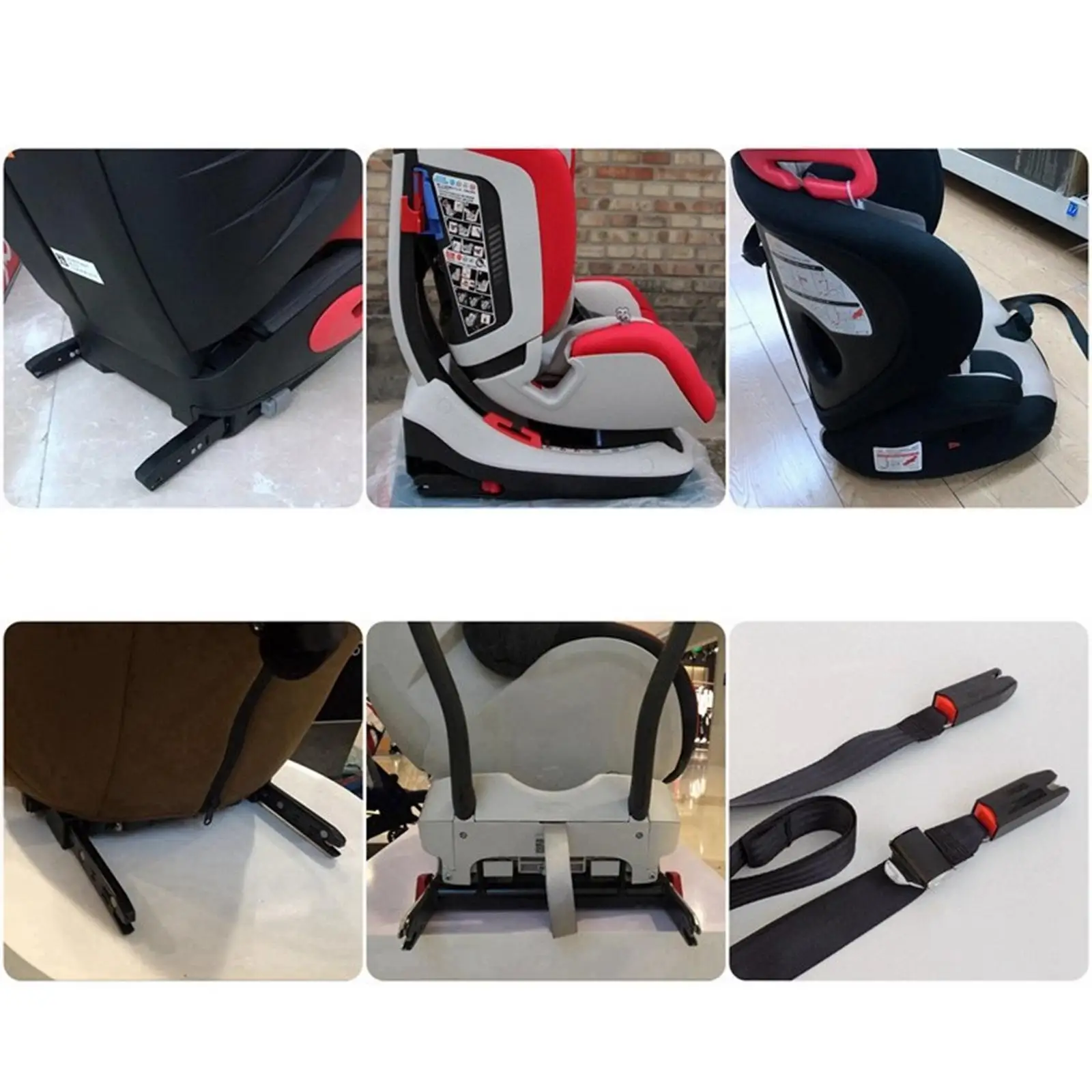 Car Child Seat Restraint Anchor Mounting Set, Universal Child Security Seat Belt Bracket Mount Base