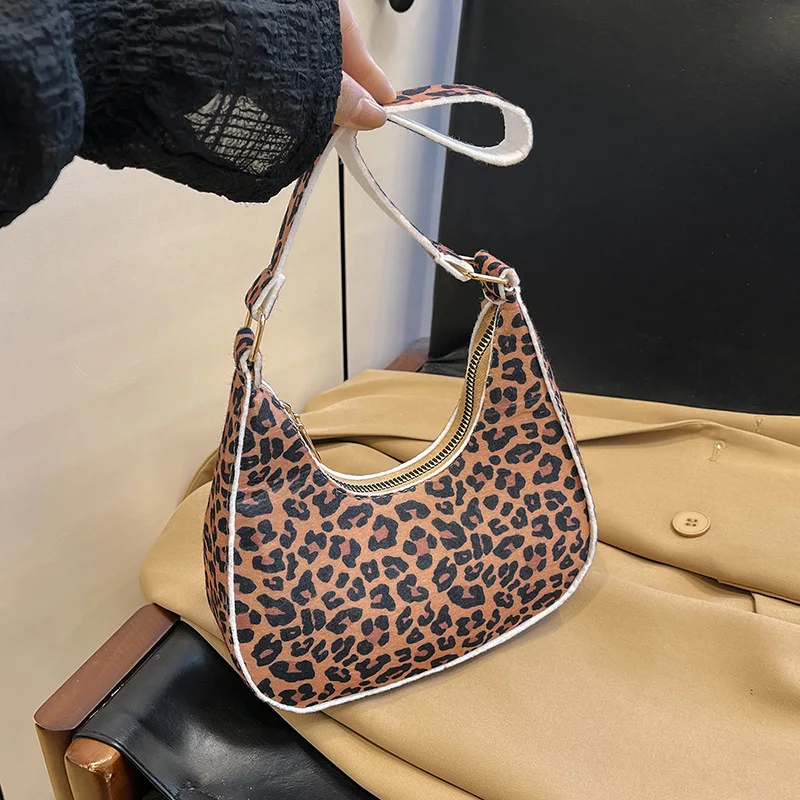 

Модная высококачественная сумка через плечо с леопардовым принтом, темпераментная женская сумка, портативный обязательный центр