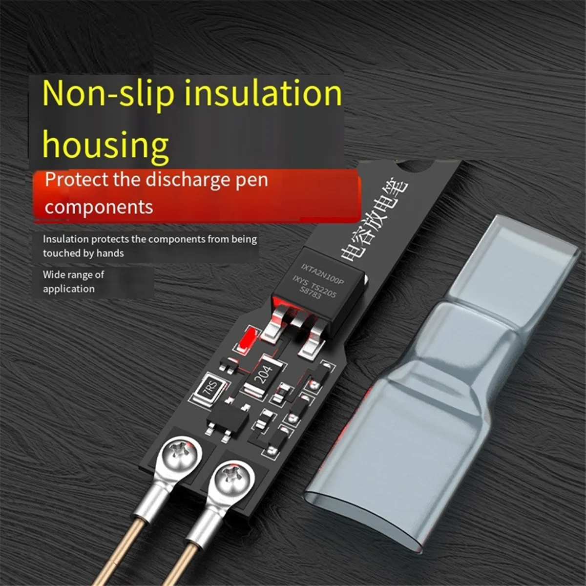 N18r nova caneta de descarga de capacitor, descarga rápida 5000uf, ferramentas de descarga de capacitor com luz indicadora led, reparo eletrônico