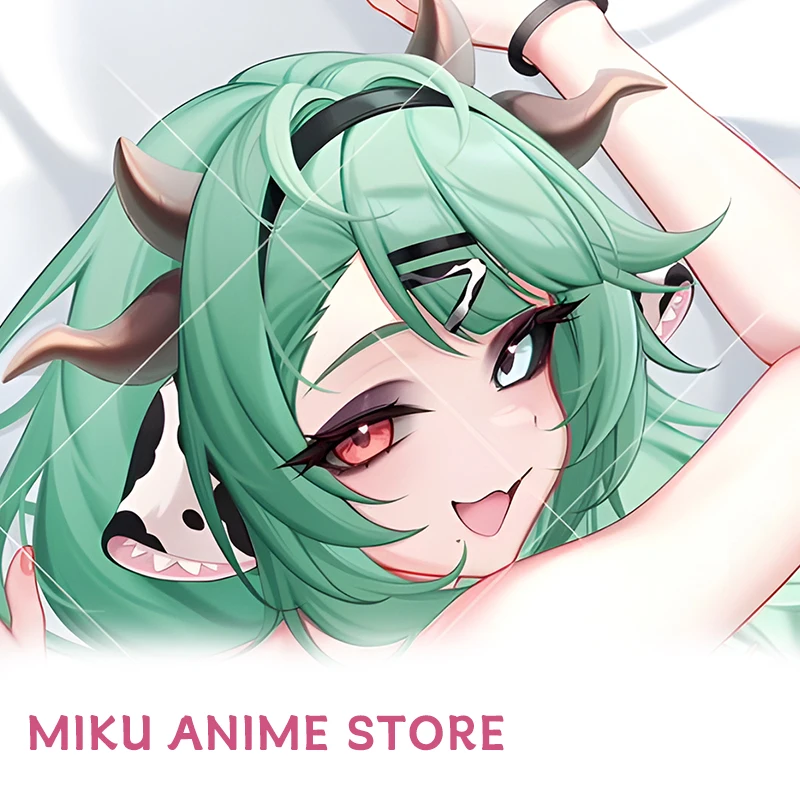 Furry Dakimakura Cover Anime Indie Virtual Youtuber Crelly Double-Sided Print Pillowcase Life-Size Body Pillow