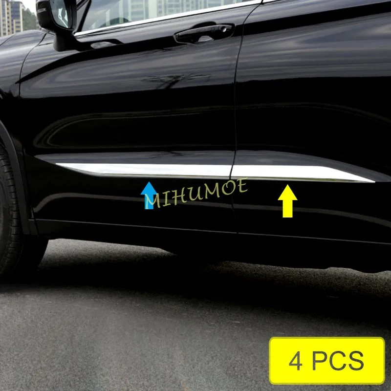 

For 2022-2025 Mitsubishi Outlander Chrome Side Door Body Molding Strips Decoration Cover Trim Stylish 2023 2024 Accessories
