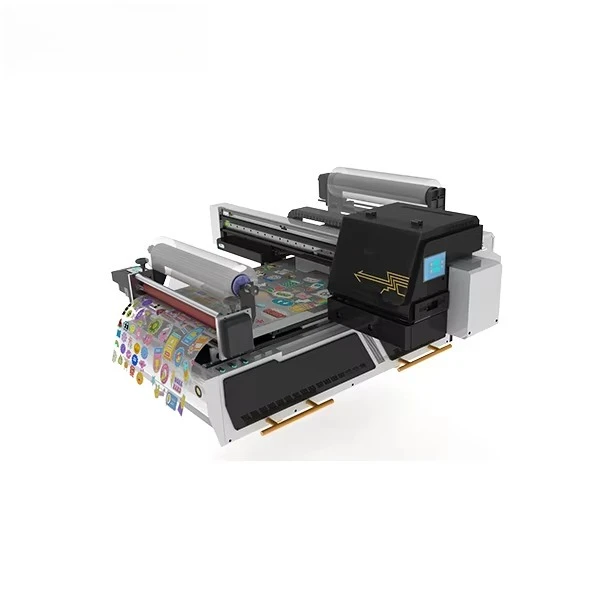 A1 I3200-U1xp600 Automatic Inkjet All in One LED UV DTF Roll Flatbed Hybrid Printer Machine Laminator Crystal Sticker