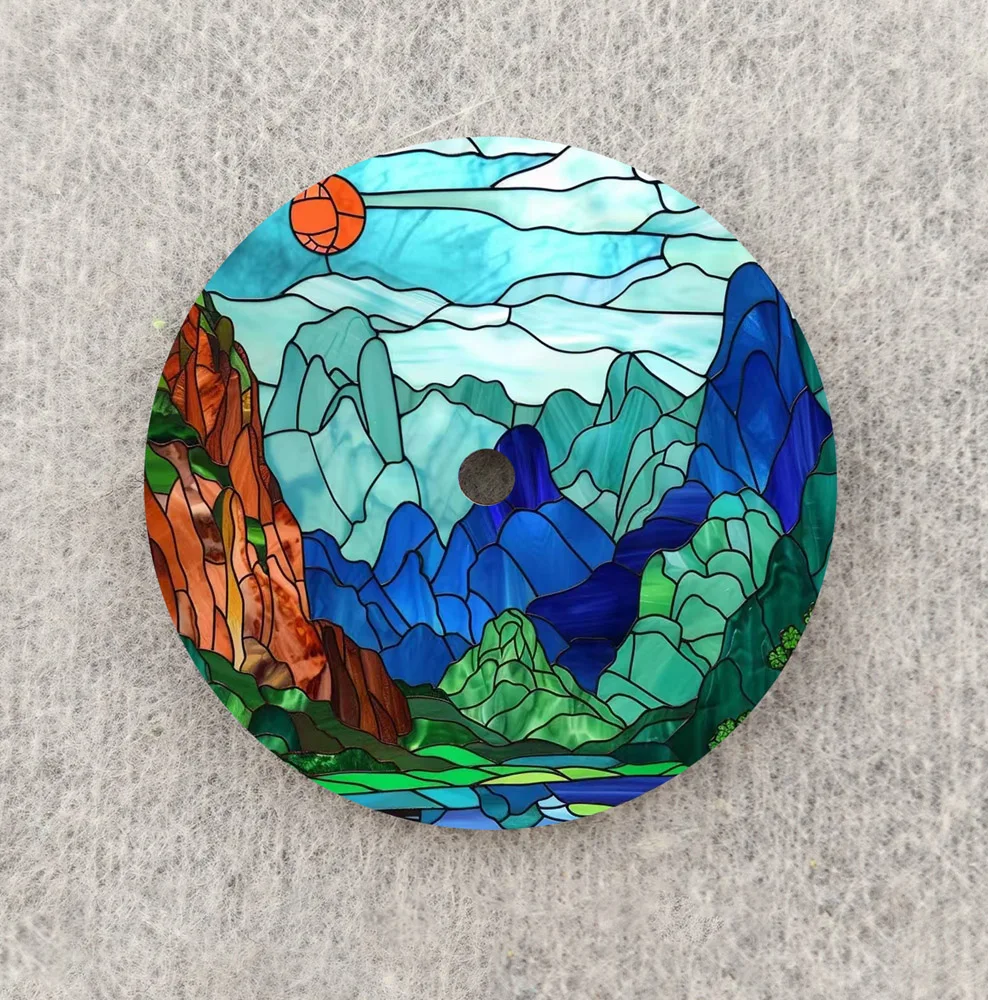 NH35 Dial 28.5mm Dial NH36 Dial Landscape Painting Series Dial Custom LOGO Nadaje się do akcesoriów do zegarków z mechanizmem NH35/36 4R6R7S