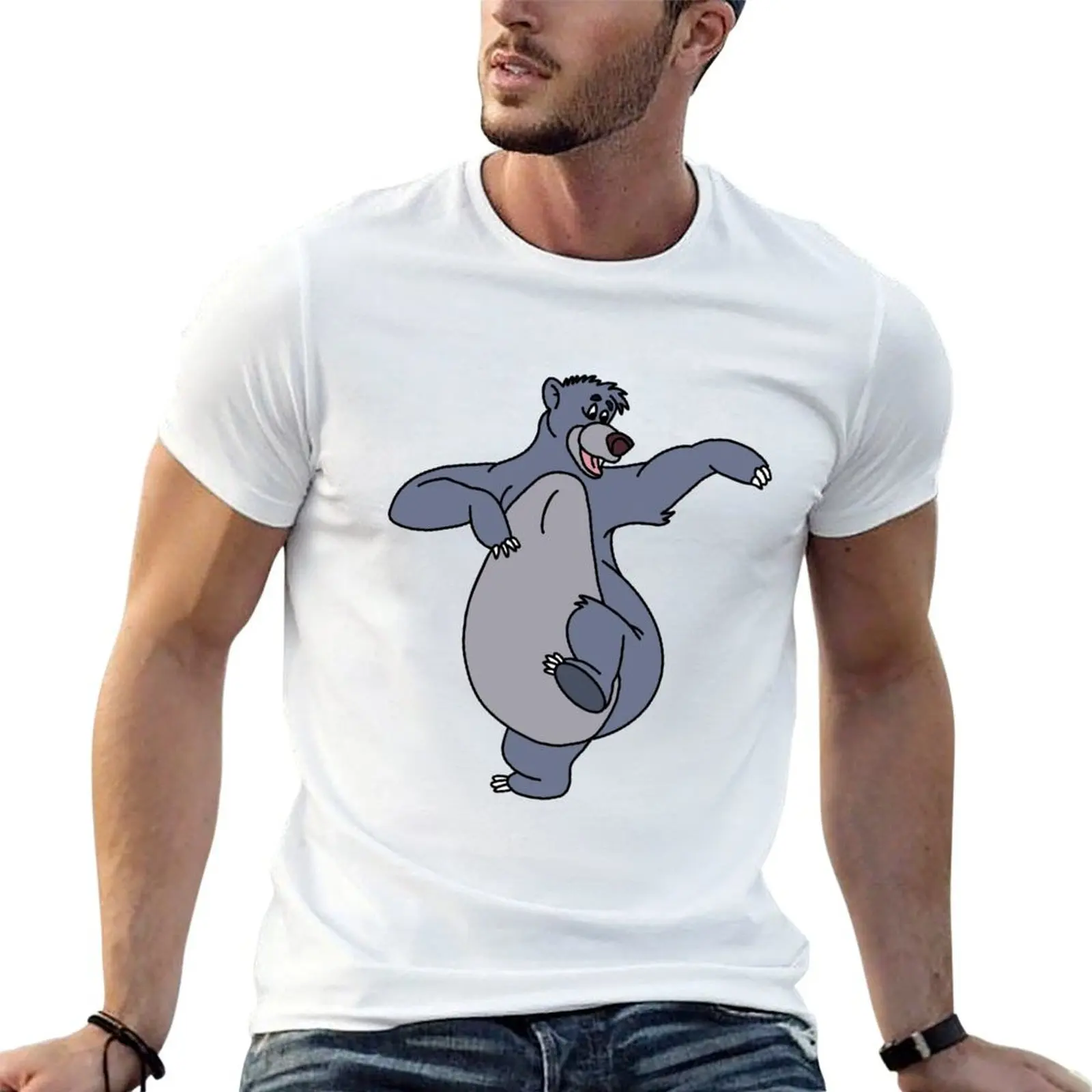 Baloo - Baloo y Mowgli - Camiseta de The Jungle Book, camiseta ligera de manga corta refrescante