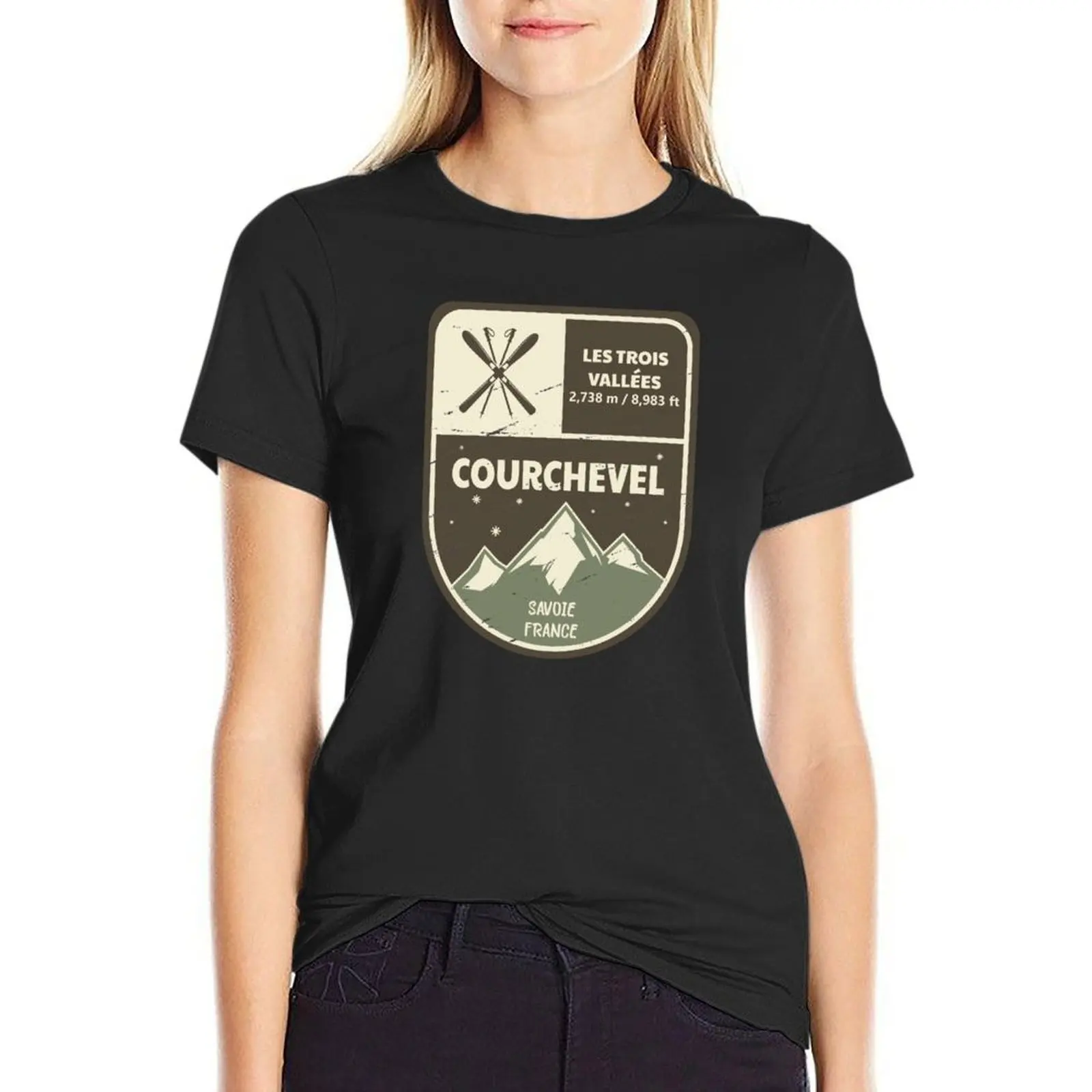 

Courchevel Les Trois Vallees Savoie France T-Shirt customs vintage Women's tee shirt