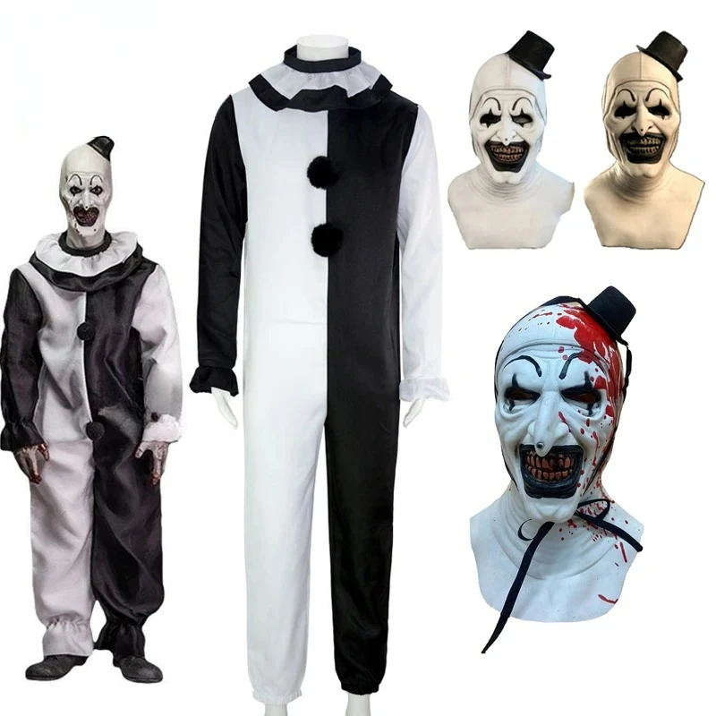 

Art the clown cosplay horror movie 2 art the clown suit suit mask halloween costumes mask for men