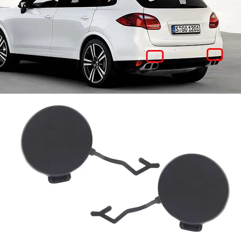 95850544900 95850545000 Rear Bumper Tow Hook Cover Eye Cap Left Right Replacement Black For Porsche Cayenne 2011 2012 2013 2014