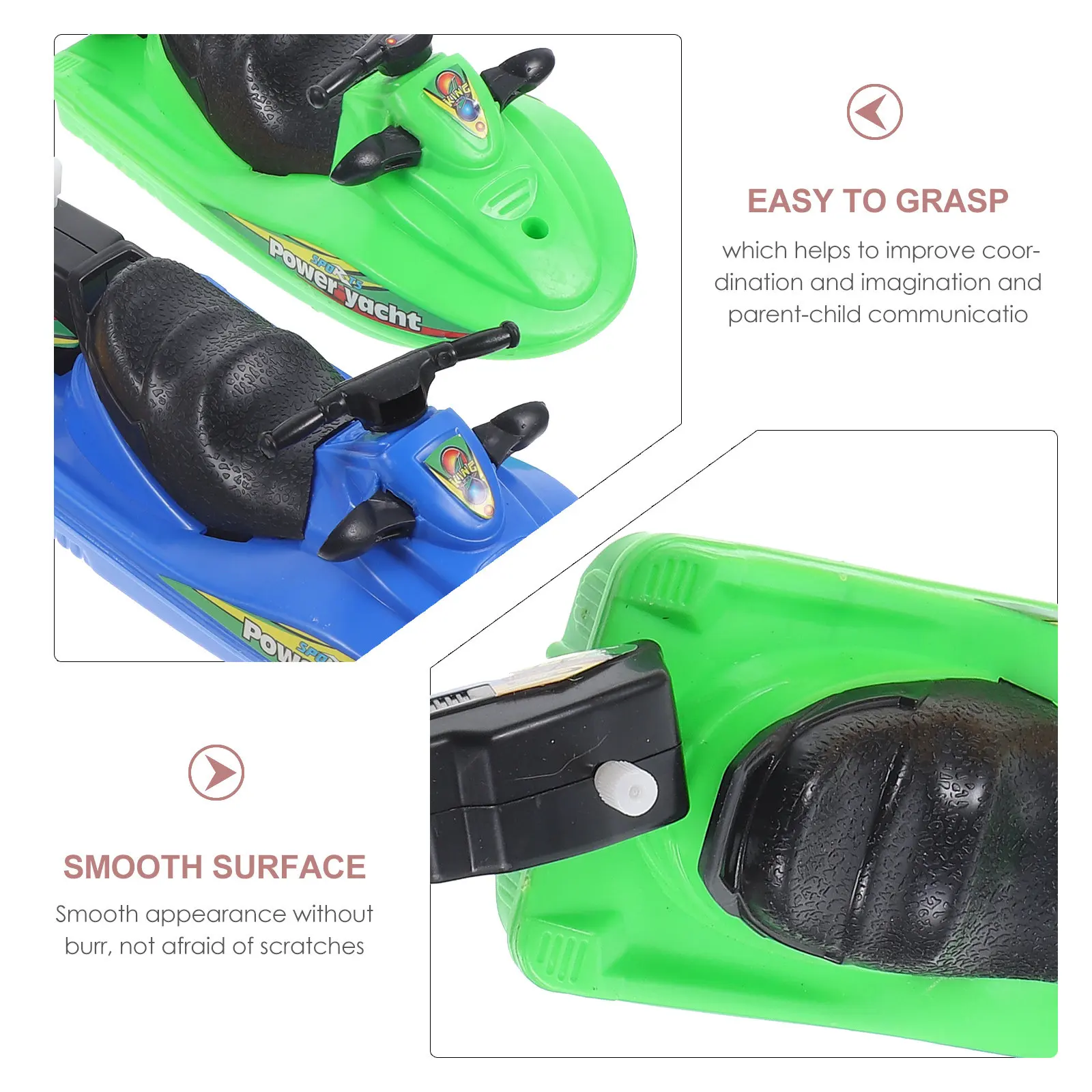 3 Pcs Bath Toy Motor Speed Boat Baby Bathtub Floating Toddler Toys Wind up for Kids Time