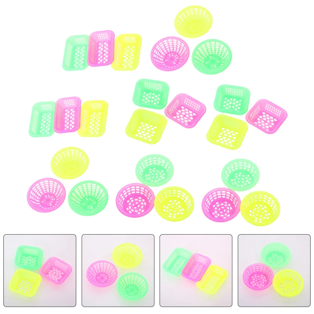 36 Pcs Dollhouse Basket Miniatures Adornments Food Supplies Accessories Ornaments Furniture Decor