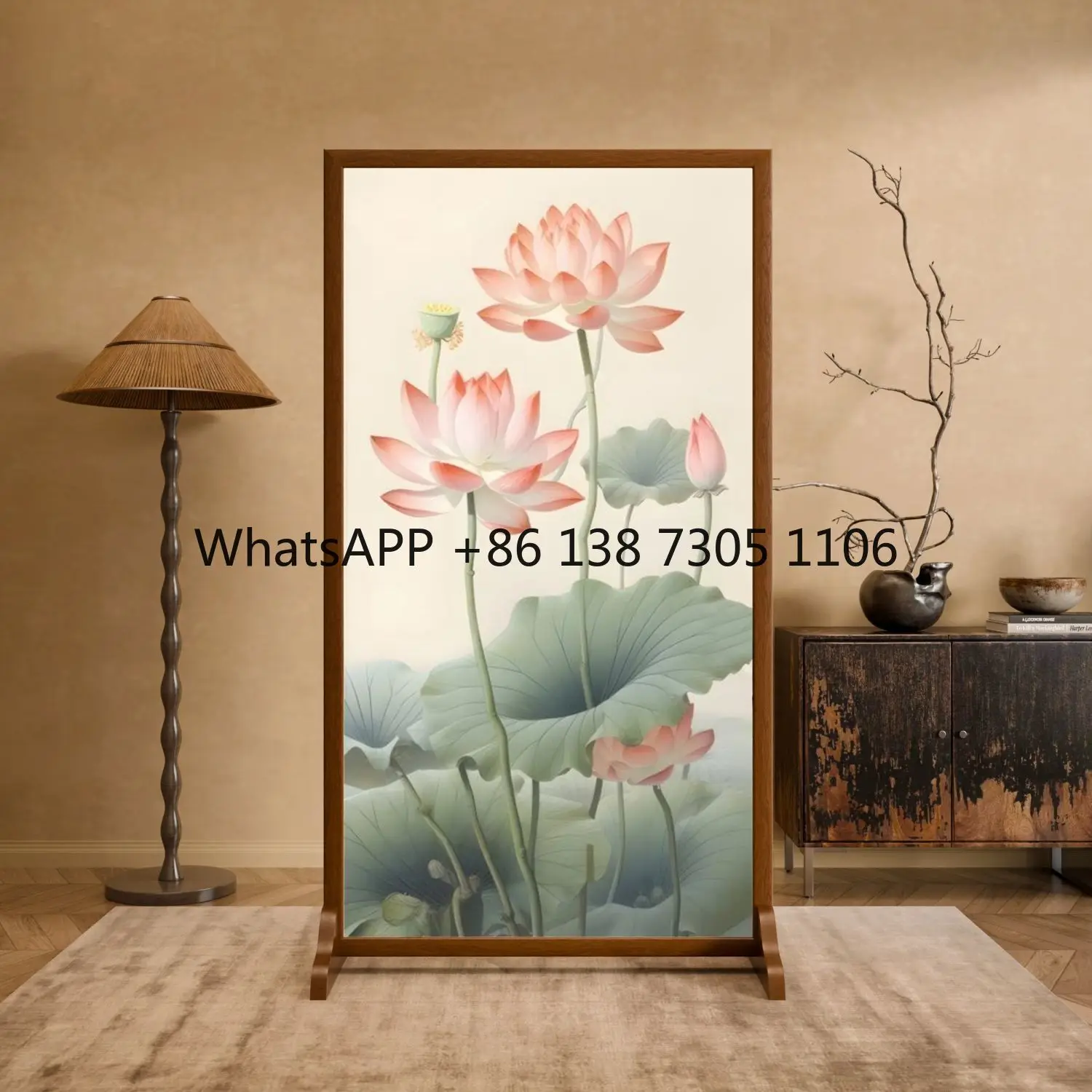 

Декоративная перегородка в новом китайском стиле, простая дверь-ширма для гостиной, тканевая ширма-барьер для дома, художественный декор для зонирования пространства.