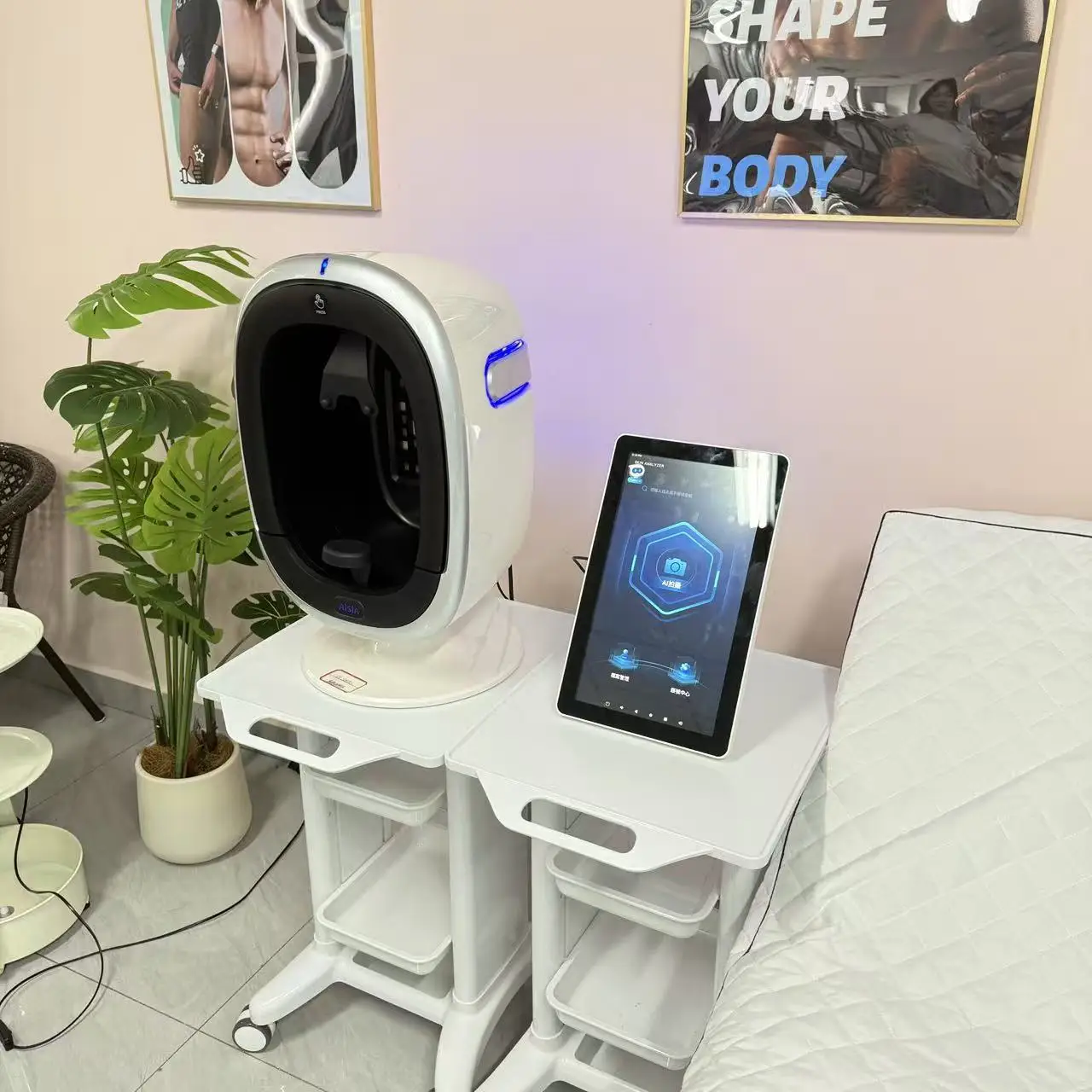 3Dビシア顔肌分析器 ポータブル顔面スキャナーAI肌分析器