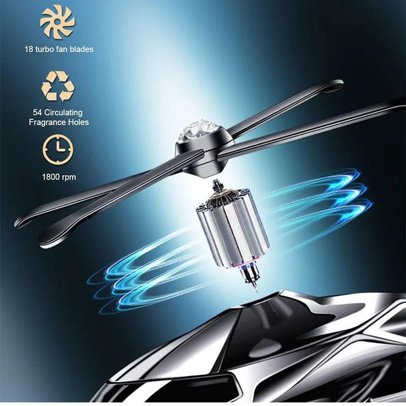 Car Air Freshener, Helicopter Solar Energy Rotating Aromatherapy Aviation Al Alloy , Interior Decoration Accessories