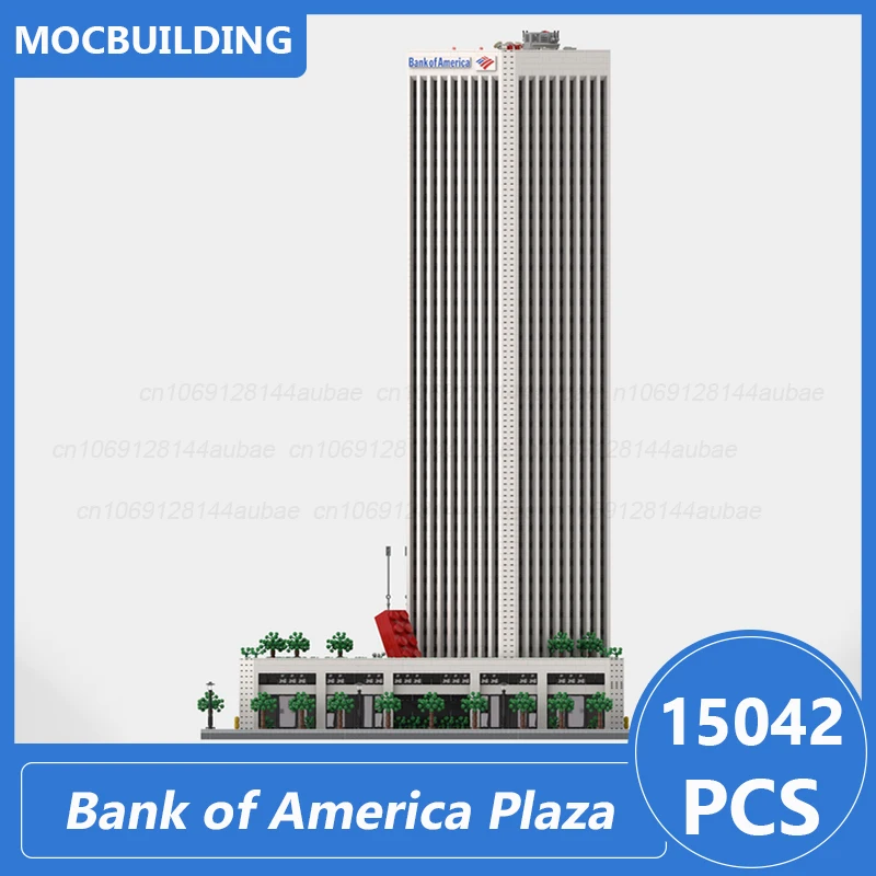 Bank of America Plaza Los Angeles Moc Building Blocks DIY Assemble Bricks Architecture Display Model Collect Toys Gifts 15042PCS