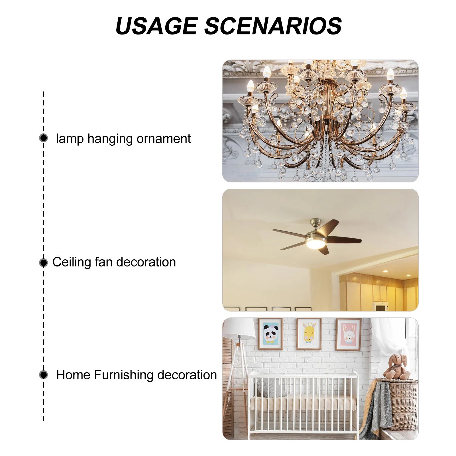 

5 шт., металлические цепочки из бисера, гладкие круглые бусины, регулируемая длина, потолочный вентилятор, удлинитель цепи, декор, шариковая цепочка, нитка из бисера