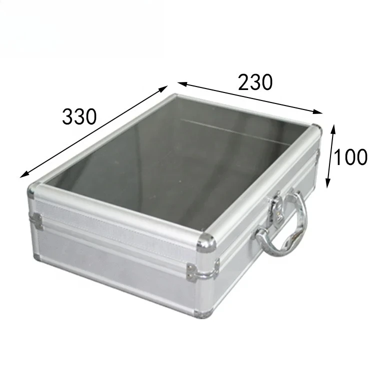 

DPE025 330*230*100 мм серебристый прозрачный твердый металлический чехол для переноски