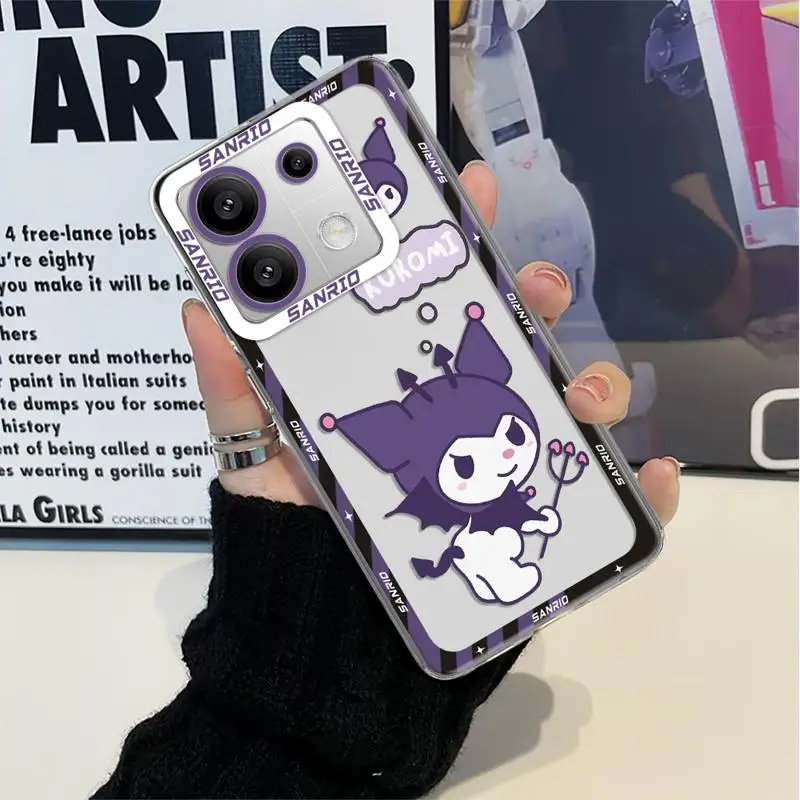 Super Cartoon Kurome Melodys phone case for Xiaomi Redmi Note 13 12S 11 Pro 13C 4G X3 NFC 11S 10 12pro plus 9s Clear funda cover