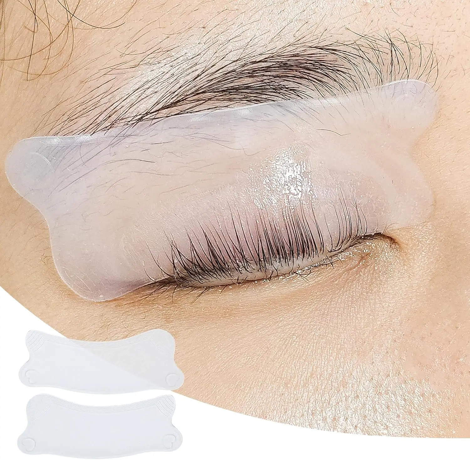 Libeauty 2Pc Bear Sticky Lash Softening Pad Silicone Eyelash Perm Pads Lashes RodsShield Lifting Eyelash Accessories Makeup Tool