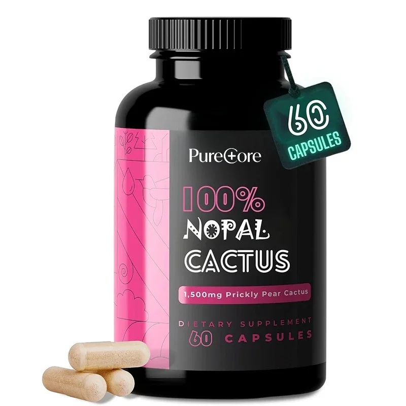 Cactus 1500mg, Black Pepper Extract Helps Absorb Super Supplements, Fiber, Vitamins, and Minerals, 60 Capsules