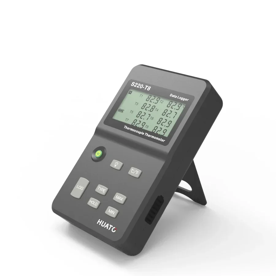 

2025Многоканальный портативный цифровой регистратор данных температуры термопары S220-T8