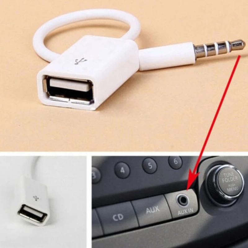 0xxd السيارات 3.5 مم واجهة USB سلك سلك كبل الكبل الكبل لدفق الموسيقى mp3 في أنظمة ستيريو السيارة المحسنة
