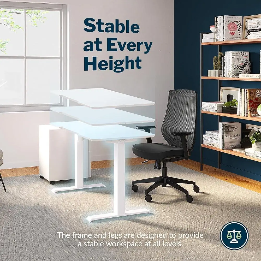 Height Adjustable Electric Standing Desk Programmable Desk with Quiet Motorized Function Ergonomic Office Desk Home Workstation